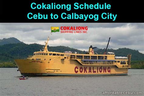 Schedules & Flight Time from Calbayog to Cebu .